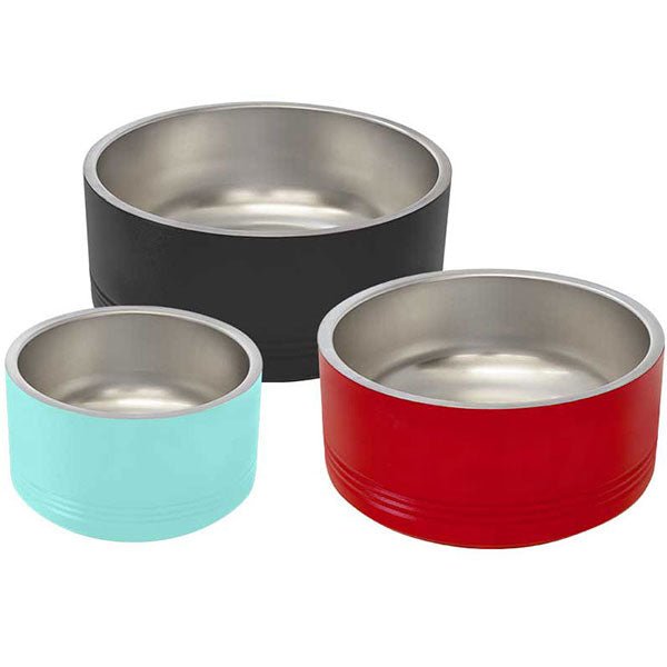 insulated stainless steel dog bowl cat water dish chew-proof feeding station