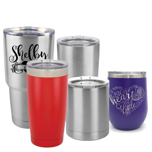Single logo blank personalized Insulated Stainless Steel 10-20-30-oz Tumbler Wine Glass Bottle