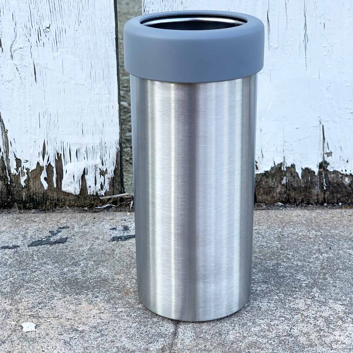 12 oz Skinny Beverage Holder for Slim Cans - Insulated Stainless