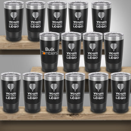 Wholesale logo tumblers - bulk pricing engraved tumblers color printed travel mugs