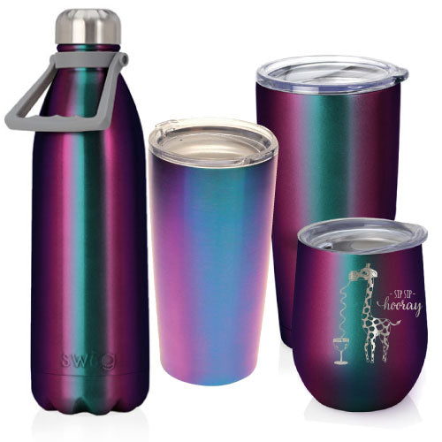 Rainbow Mermaid Unicorn Logo Blank or Personalized Insulated Stainless Steel 10-20-30-oz Tumbler Wine Glass Sport Bottle