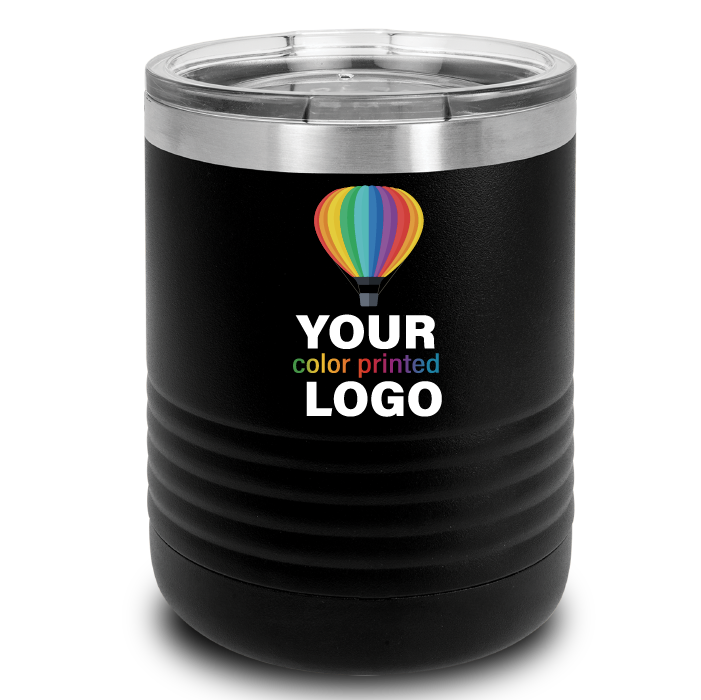 Vasos Lowball de 10 oz -Mix &amp; Match- Logotipo personalizado grabado o impreso a todo color al por mayor a granel