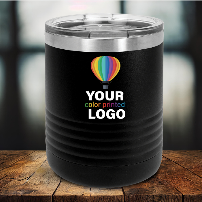 10 oz Lowball Tumblers -Mix & Match- Bulk Wholesale Personalized Engraved or Full Color Print Logo