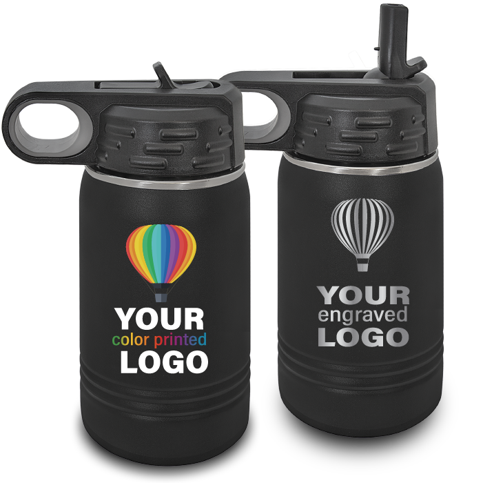 12 oz Insulated Sport Water Bottle -Mix & Match- Bulk Wholesale Personalized Engraved or Full Color Print Logo