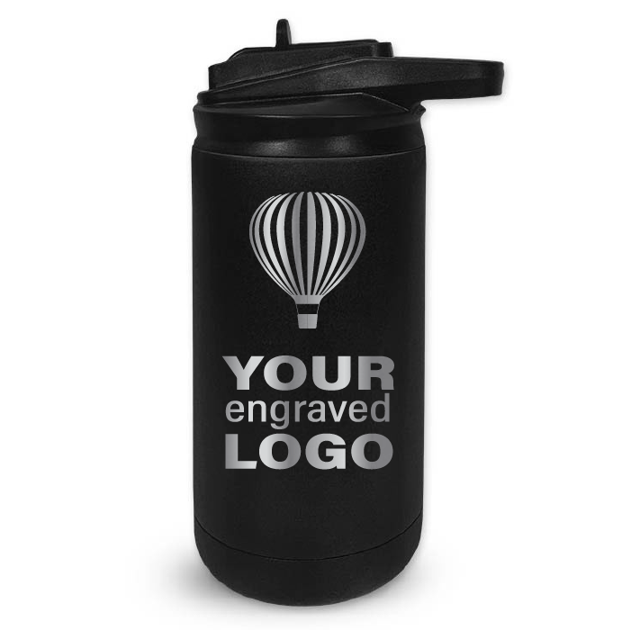 12 oz Insulated Sport Water Bottle with Matching Lid -Mix & Match- Bulk Wholesale Personalized Engraved or Full Color Print Logo