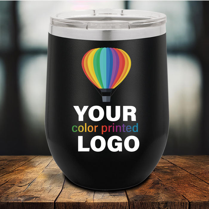 12 oz Wine Tumblers -Mix & Match- Bulk Wholesale Personalized Engraved or Full Color Print Logo