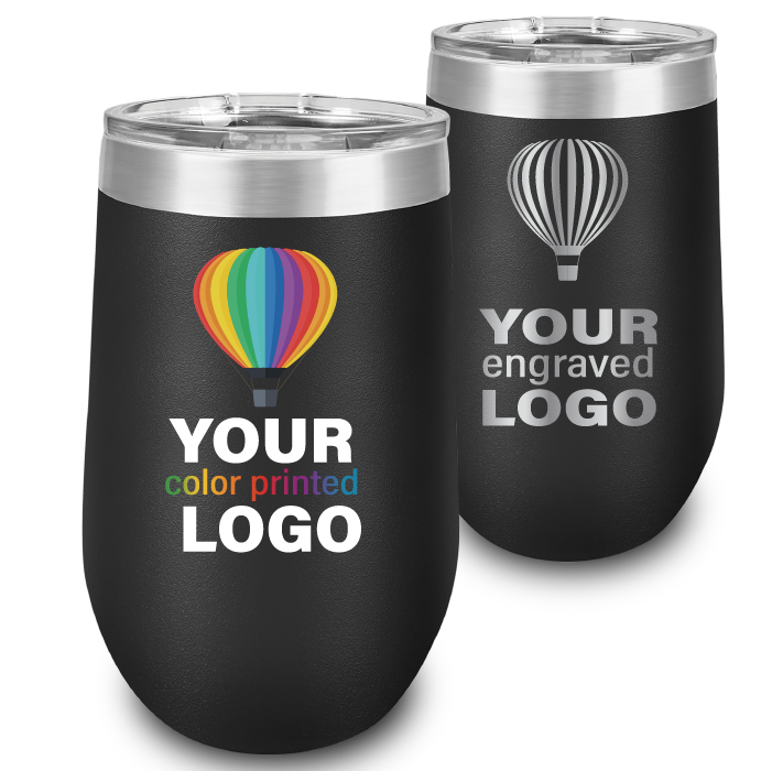 16 oz Insulated Wine Tumblers -Mix & Match- Bulk Wholesale Personalized Engraved or Full Color Print Logo