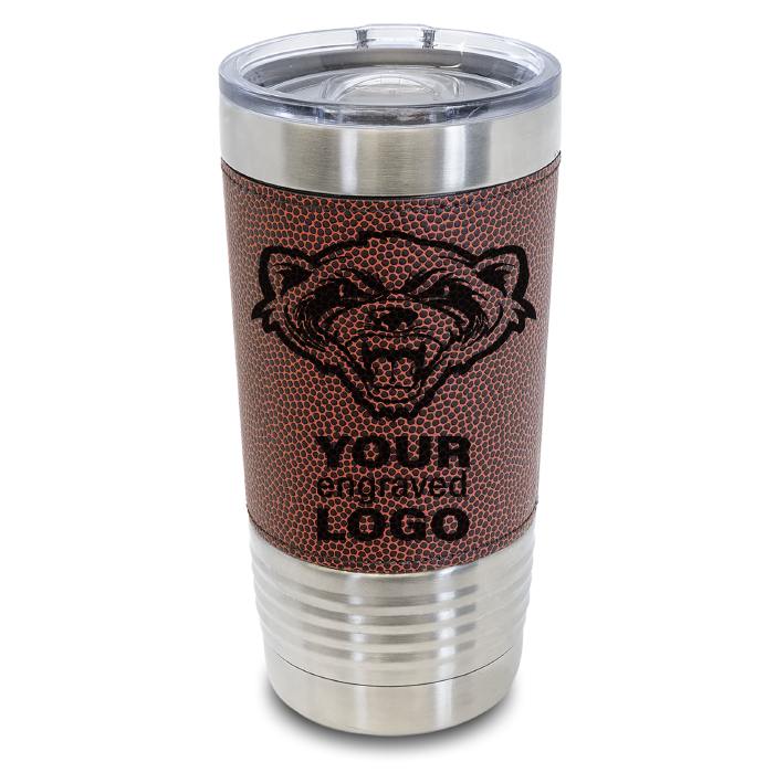 Wholesale Football Team Logo 20oz Leatherette Bulk Promo Tumblers - $19 ...