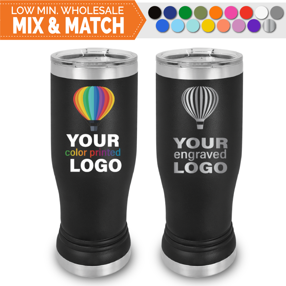 Wholesale Logo Engraved 20oz Insulated Bulk Pilsner Tumblers 17.50