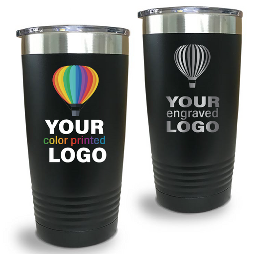Custom Color Logo Tumbler - UV Printed Bulk Logo Insulated Travel Mugs -  LemonsAreBlue