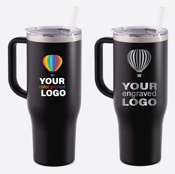 Wholesale Logo Engraved 40oz Handled Insulated Bulk Tumblers