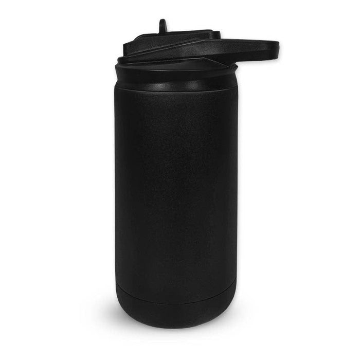 12 oz kids sport water bottle flip lid and straw - black clearance wholesale small water bottle stainless steel