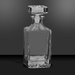 Square Whiskey Decanter - Glass with stopper, blank buk decanters for engraving