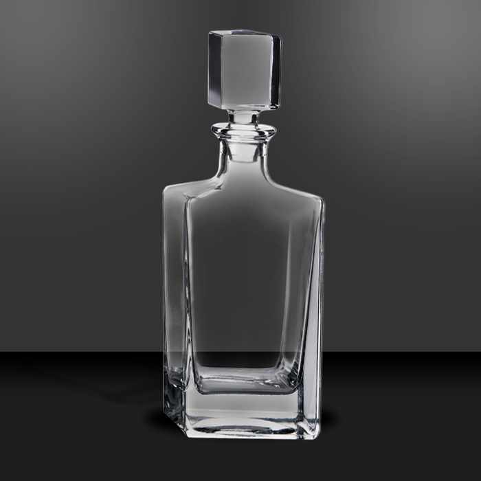 810 mL Glass Rectangle Whiskey Decanter Blank Bulk