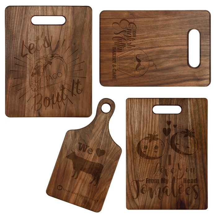 wholesale bulk walnut wood engraved cutting boards drop shipped