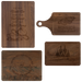 GFT491SET-wholesale walnut cutting boards with drip rings - bulk engraved client gift ideas