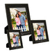 LL957 Black to Silver Engraveable 5x7 Leatherette Photo Frame