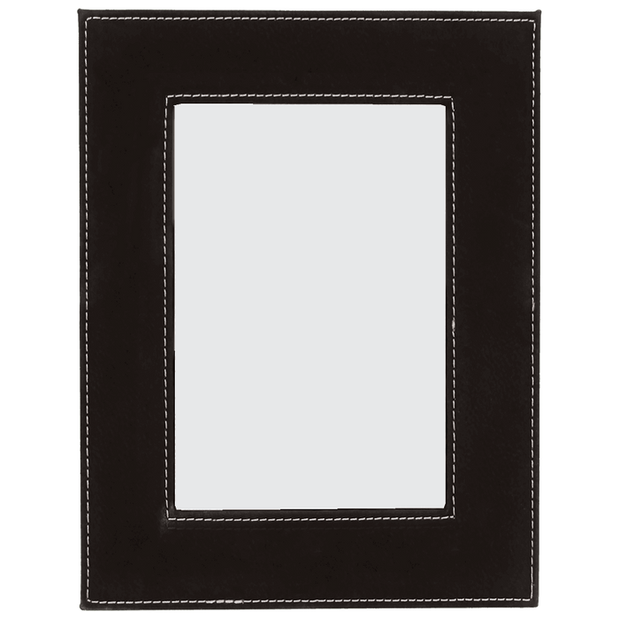 Black to Silver Blank Engraveable Leatherette Photo Frame
