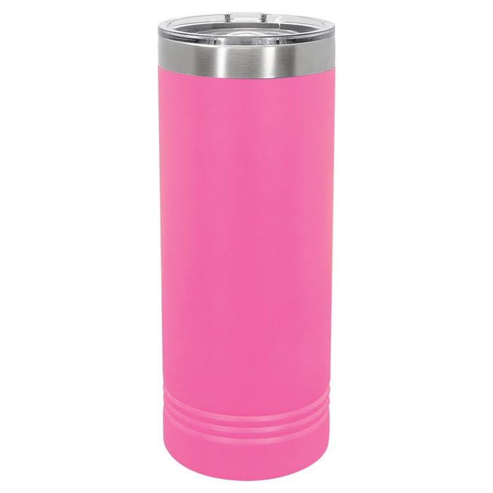 CASE of 24 - 22 oz Skinny Stainless Steel Insulated SureGrip Tumblers, Blank, Polar Camel Lid