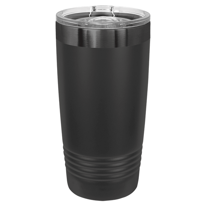 Vaso SureGrip aislado en blanco de acero inoxidable de 20 oz con tapa