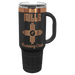 Black to Copper engraving 40 oz handle tumbler