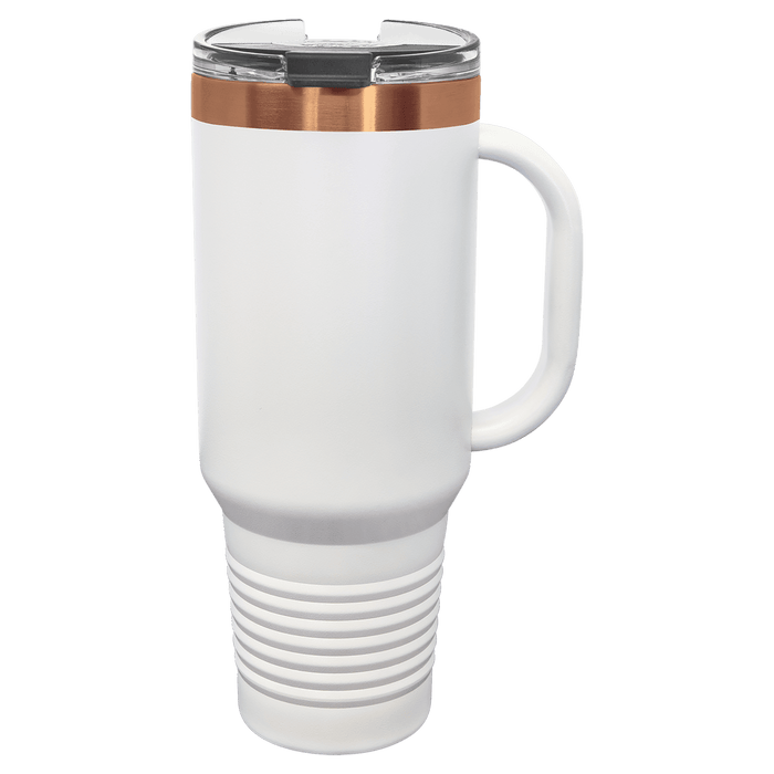 Copper-Ion Plated Polar Camel 40 oz. Travel Mug with Handle, Straw Included