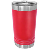 OVERSTOCK SALE Blank 16 oz Pint Glass - Double Wall Insulated Stainless Steel Powder Coated Beer Tumblers + Lid