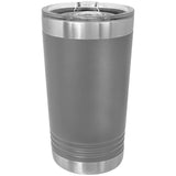 OVERSTOCK SALE Blank 16 oz Pint Glass - Double Wall Insulated Stainless Steel Powder Coated Beer Tumblers + Lid