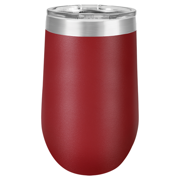 OVERSTOCK SALE 16 oz Blank Stainless Steel Insulated Stemless Wine Tumbler with Lid