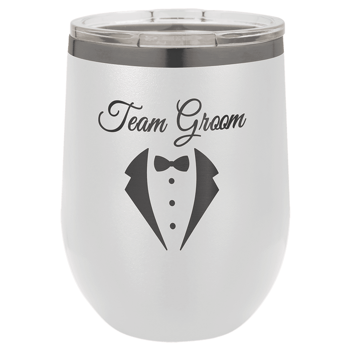 Black Ghost 12 oz Blank Stainless Steel Insulated Stemless Wine Tumbler with Lid