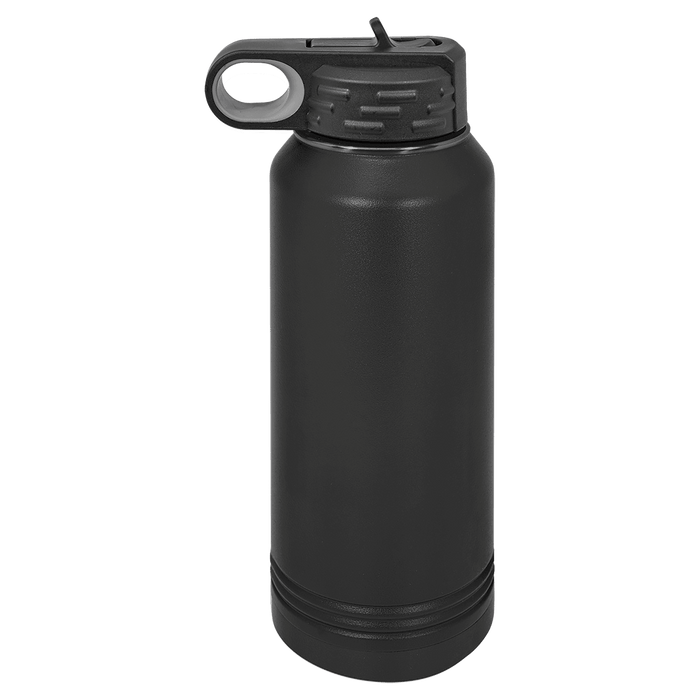 PREORDER ONLY - Black Ghost 32 oz Stainless Steel Powder Coated Blank Insulated Sport Water Bottle Polar Camel