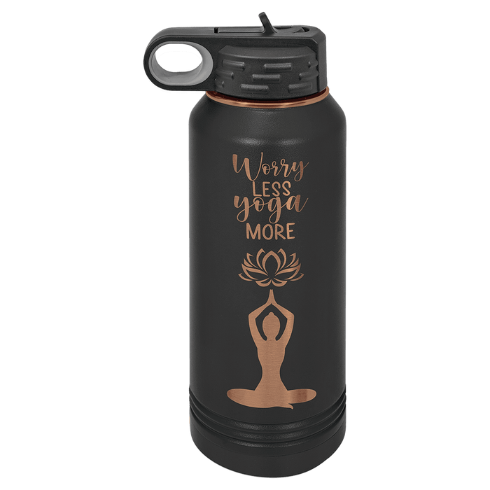 Copper Ion-Plated 32 oz Stainless Steel Powder Coated Blank Insulated Sport Water Bottle Polar Camel