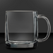 Clear glass coffee mug with handle, 12.25 oz capacity Polar Camel clear glass coffee mug