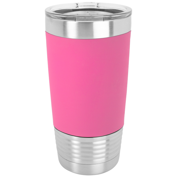 Case of 24 Blank 20 oz Silicone Tumblers, Insulated Stainless Steel + Lid