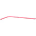 Pink 10" bent silicone reusable straw