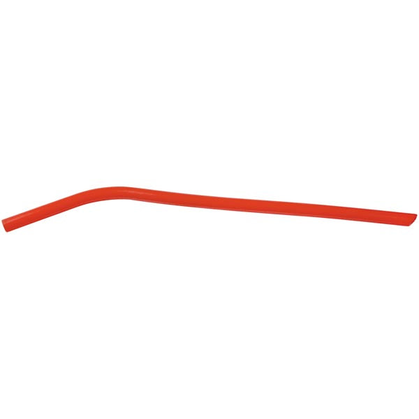 Red 10" bent silicone reusable straw
