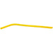 Yellow 10" bent silicone reusable straw