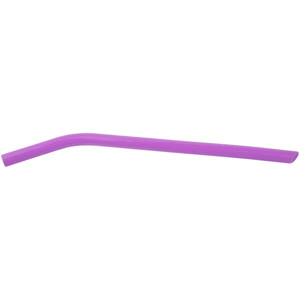 Purple 10" bent silicone reusable straw