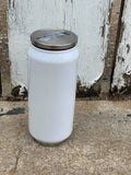 SUBLIMATION WHITE Blank Stainless Steel Insulated Soda Can Tumblers - 12, 15, 17 oz