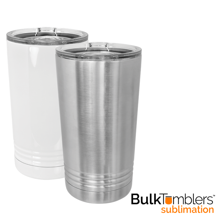 16 oz Pint SUBLIMATION Stainless Steel Blank Insulated SureGrip Tumbler with Lid