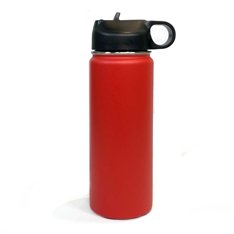 18 Oz Vintage Baseball Insulated Water Bottle - Stainless Steel, Double Wall, With Straw Lid