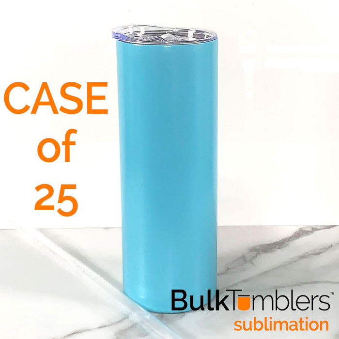 1 Case (25) Blank 20oz Straight Sublimation Tumblers bulk