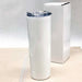 20 oz straight sublimation white skinny tumbler, sublimatible for crafters. Wholesale at Bulk Tumblers.