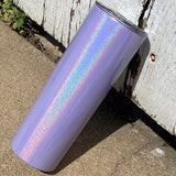 GLITTER Sublimación Vaso aislado con purpurina holográfica delgada de 20 oz
