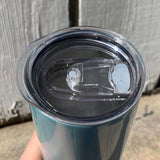 20 oz Skinny Holographic Glitter Insulated Tumbler Laser Engraved with Logo or Blank
