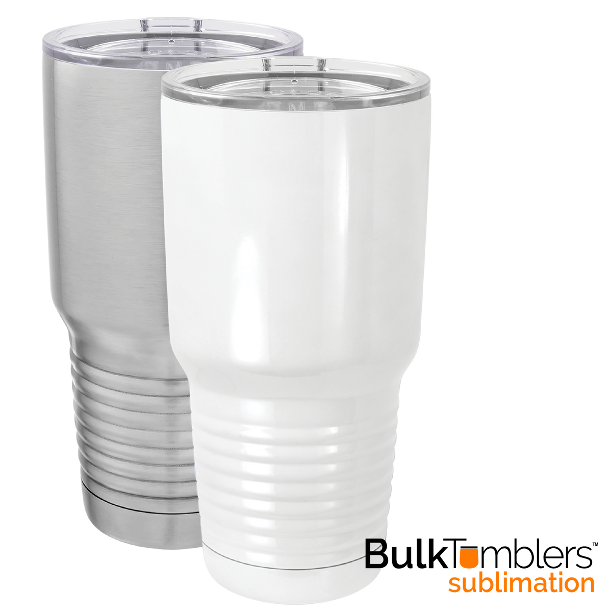 Blank Sublimation 30oz. Tumblers, Straight, Solid White