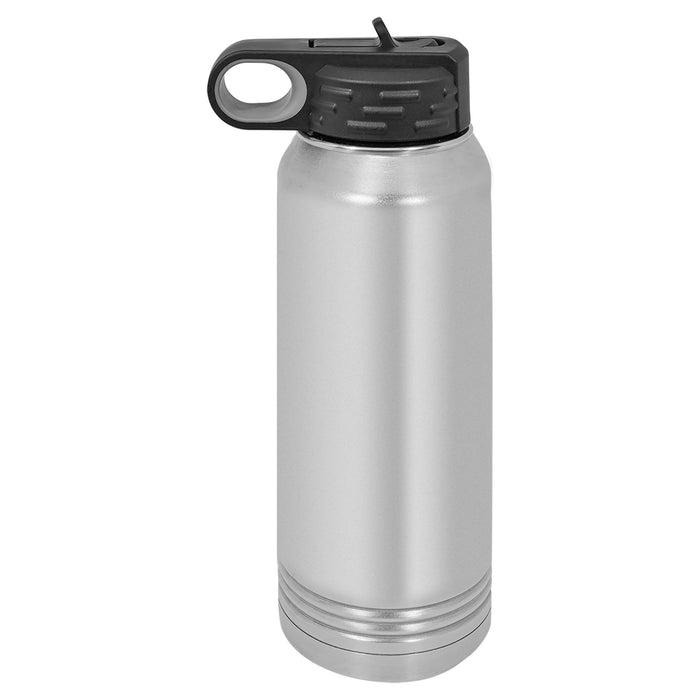 Botella de agua con tapa deportiva de 32 oz con logotipo de color - Vaso aislado de acero inoxidable