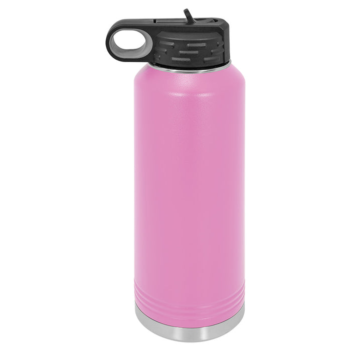 Stainless Steel Water Bottle, Bright Squares — Purple Carrot
