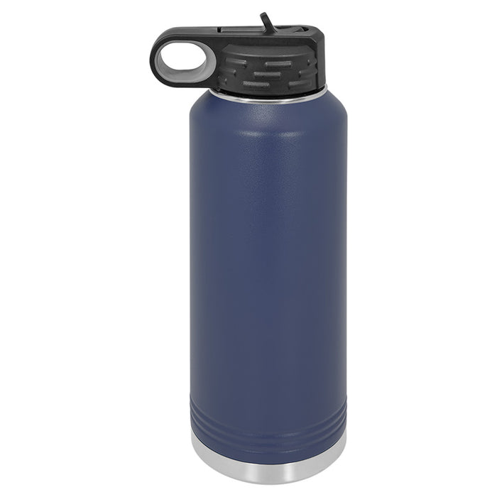Ozark Trail Stainless Steel Bottle with Flip Straw Lid - Blue - 32 oz