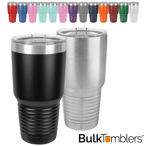 30 oz SUBLIMATION Stainless Steel Blank Insulated SureGrip Tumbler with Lid